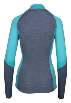 509 FZN Women's Merino Quarter Zip Shirt -Motorcycle Parts Store 509 fzn womens merino quarter zip shirt grey teal 1