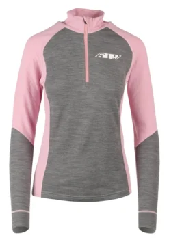 509 FZN Women's Merino Quarter Zip Shirt -Motorcycle Parts Store 509 womens fzn merino zip up jacket dusty rose grey