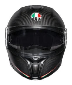 AGV Sportmodular Carbon Tricolore Helmet Matte Black / XL [Blemished - Very Good] -Motorcycle Parts Store agv sportmodular carbon tricolore helmet matte black xl blemished very good matte black 3