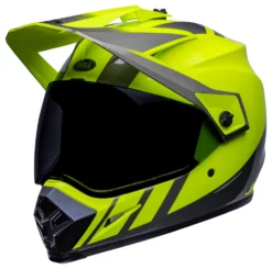 Bell Helmets Bell MX-9 Adventure Mips Dash Helmet -Motorcycle Parts Store bell helmets mx9 adv mi dash hi viz yellow grey