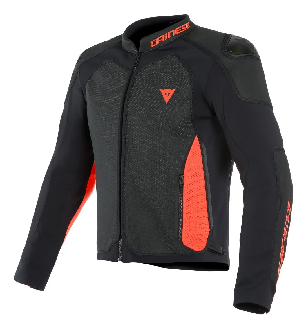 Dainese Intrepida Perforated Jacket Matte Black/Fluo Red / 52 [Blemished - Very Good]