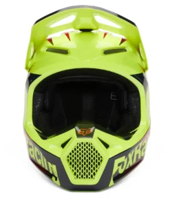 Fox Racing V1 Statk Helmet -Motorcycle Parts Store fox racing v1 statk helmet red hi viz yellow black 1