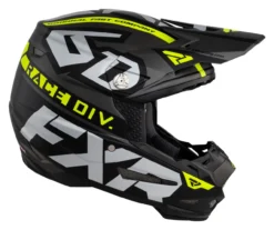 FXR 6D ATR-2 Race Division Helmet -Motorcycle Parts Store fxr6 datr2 race division helmet black grey hi viz yellow 3