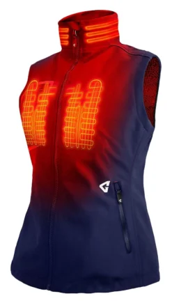 Gerbing 7V Torrid 2.0 Women's Softshell Heated Vest -Motorcycle Parts Store gerbing7 v torrid20 womens softshell heated vest navy 1