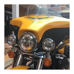 HogWorkz LED 7" Headlight And 4 1/2" Passing Lamps Kit For Harley 1994-2023 -Motorcycle Parts Store hog workz led7 headlight and412 passing lamps kit for harley 9