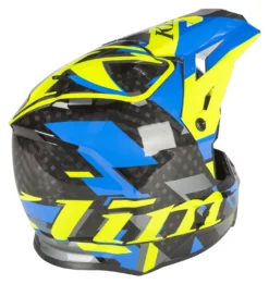 Klim F3 Carbon Raid Helmet -Motorcycle Parts Store klim f3 carbon raid helmet blue hi viz yellow 3