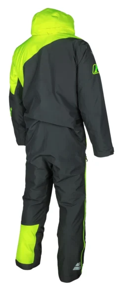Klim Railslide One-Piece Suit -Motorcycle Parts Store klim railslide one piece suit grey hi viz yellow 1
