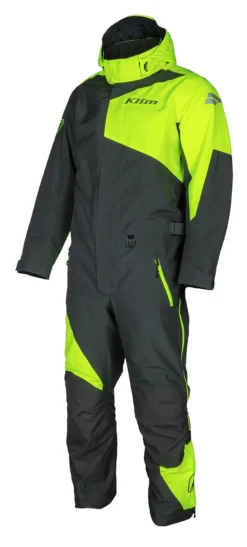 Klim Railslide One-Piece Suit -Motorcycle Parts Store klim railslide one piece suit grey hi viz yellow