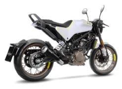 LeoVince GP One Slip-On Exhaust Husqvarna Svartpilen 401 / Vitpilen 401 2018-2019 -Motorcycle Parts Store leo vince muflr gp1 husqvarna401 black stainless steel 1