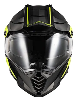 LS2 Blaze Elevation Helmet -Motorcycle Parts Store ls2 blaze elevation helmet matte black hi viz yellow 4