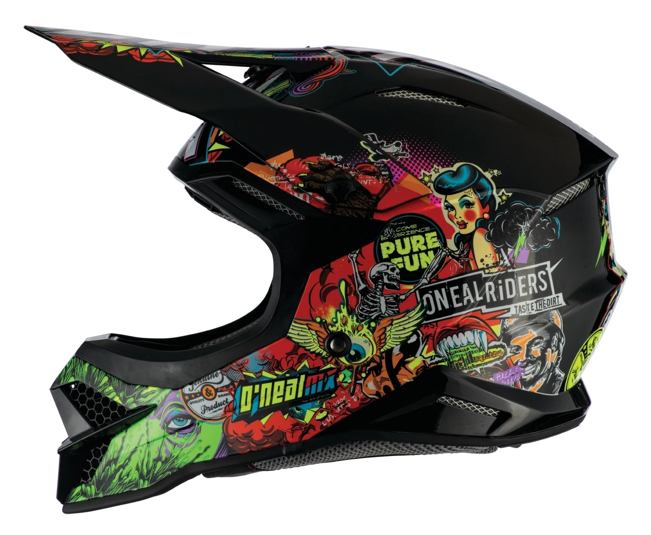 O'Neal 3 Series Crank Helmet Black/Green/Red / 2XL [Open Box] - Image 2