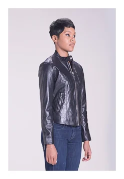 Schott 21141W Lambskin Cafe Women's Jacket -Motorcycle Parts Store schott21141 w lambskin cafe womens jacket 4