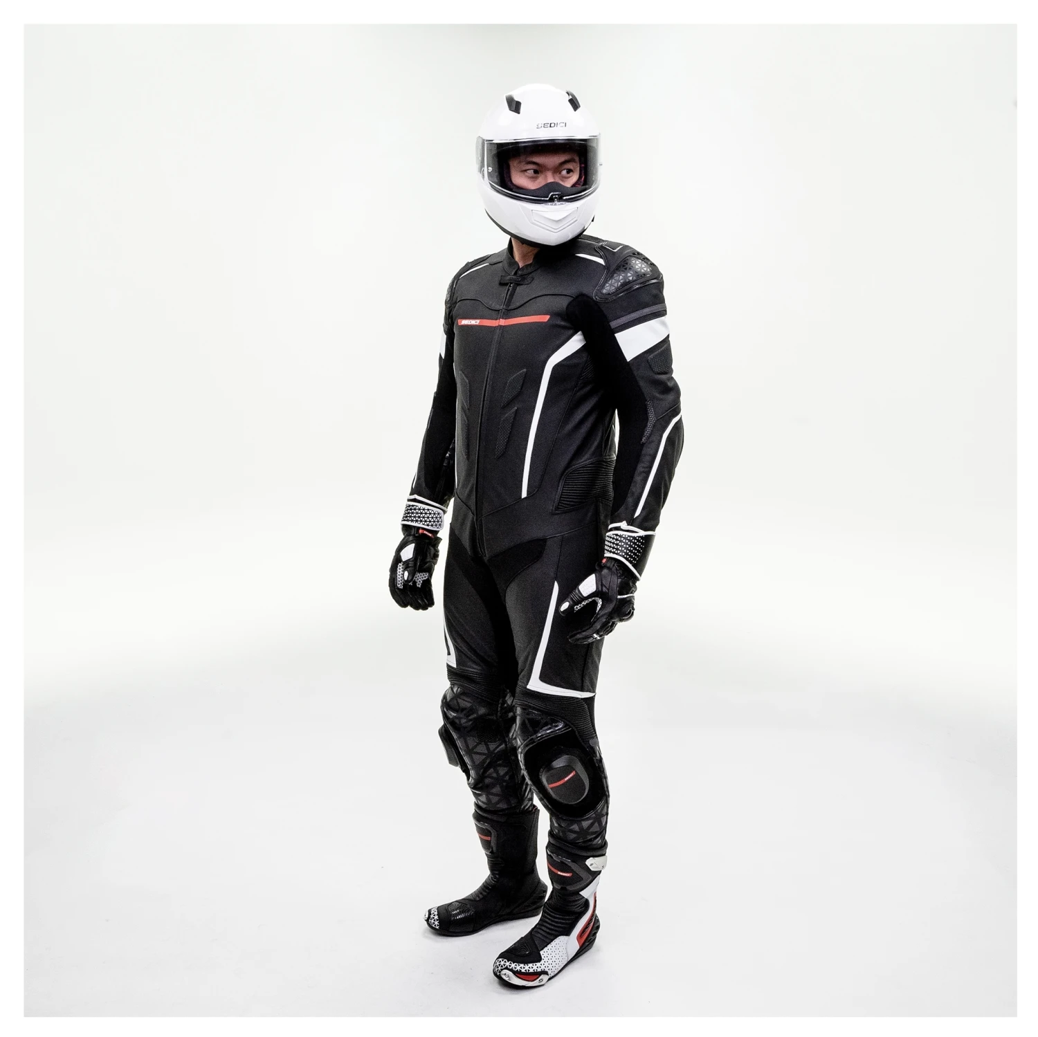 Sedici Chicane One-Piece Race Suit Black/White / 54 [Demo - Good]