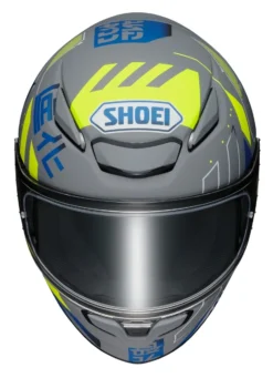 Shoei RF-1400 Accolade Helmet -Motorcycle Parts Store shoei rf1400 accolade helmet grey blue yellow 2