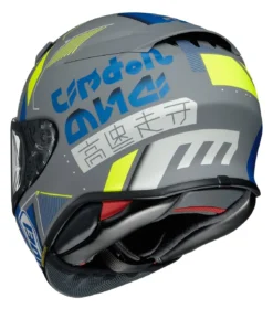 Shoei RF-1400 Accolade Helmet -Motorcycle Parts Store shoei rf1400 accolade helmet grey blue yellow 3