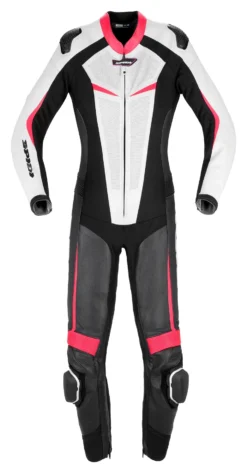 Spidi Track Perforated Pro Women's Race Suit -Motorcycle Parts Store spidi track lady perf pro black pink
