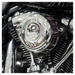 S&S Cycle Mini Teardrop Stealth Air Cleaner Cover -Motorcycle Parts Store ss mini teardrop stealth air cleaner cover chrome 2