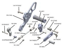 Woodcraft Rearset Kit Kawasaki Ninja 400 / Z400 2018-2023 -Motorcycle Parts Store woodcraft rearset kit kawasaki ninja4002018 3