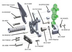 Woodcraft Rearset Kit Kawasaki Ninja 400 / Z400 2018-2023 -Motorcycle Parts Store woodcraft rearset kit kawasaki ninja4002018 4